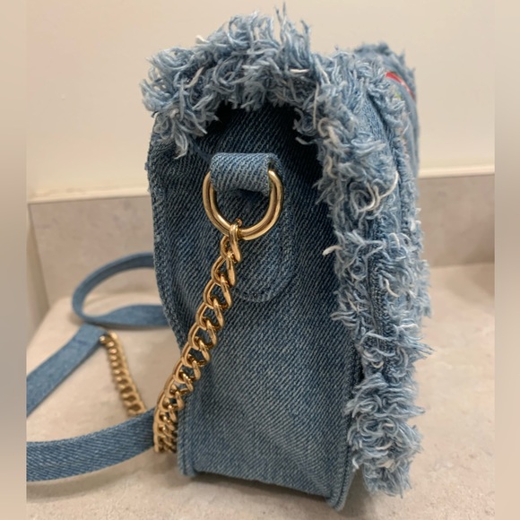 NEW DENIM CHAIN HANDBAG - Picture 3 of 7